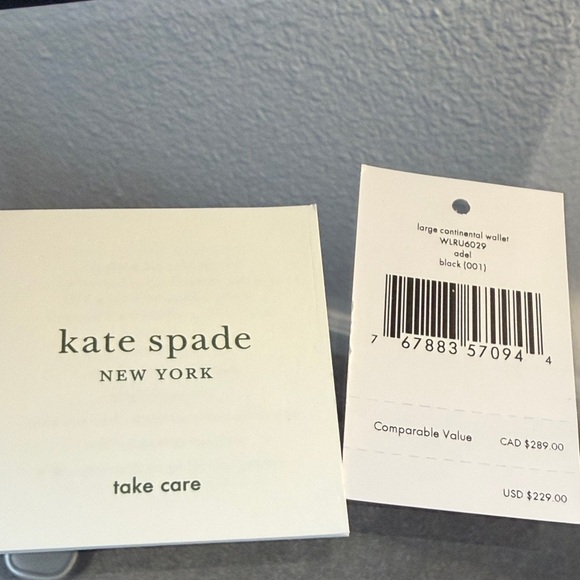 Kate Spade Black Leather Clutch - Picture 6 of 8